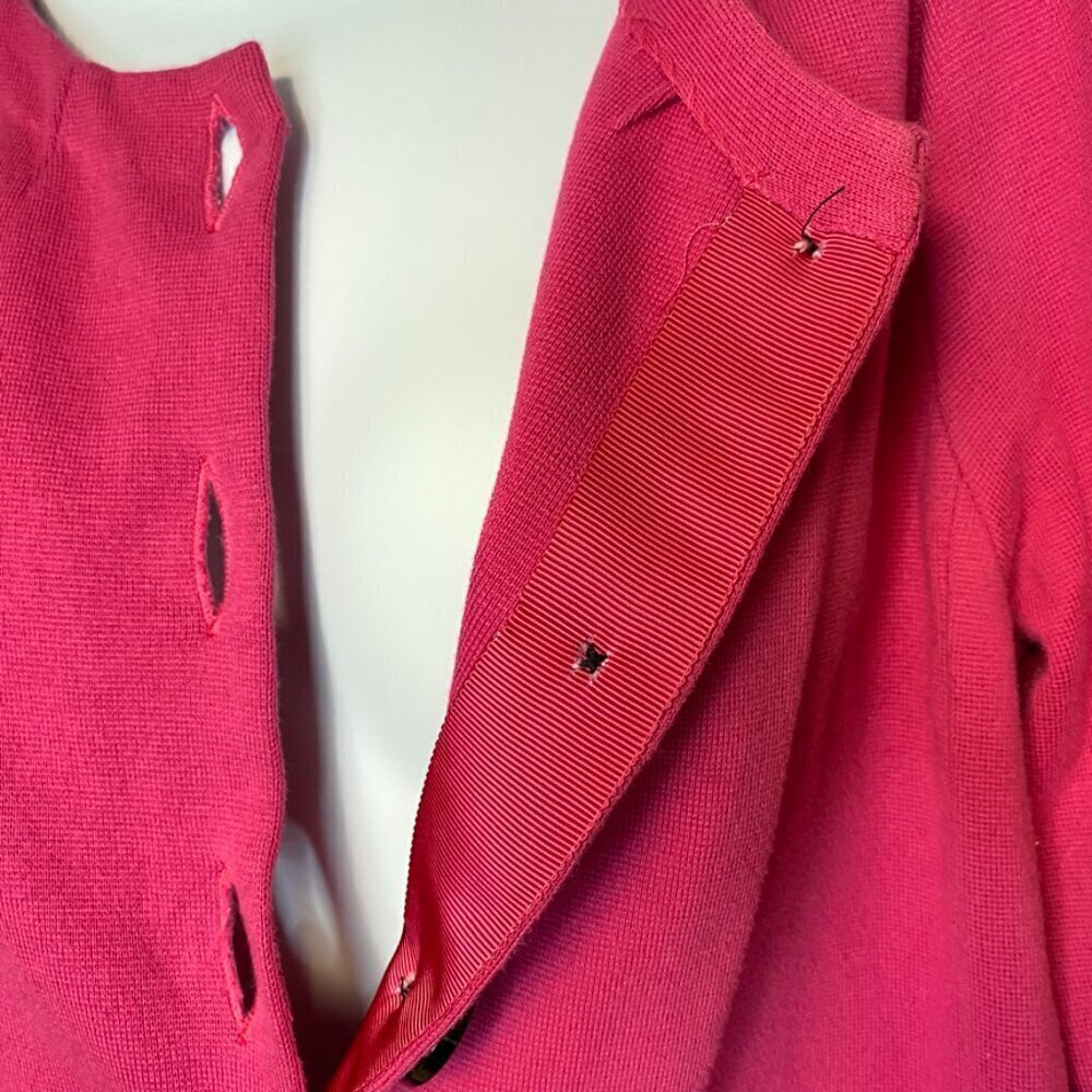 Anne Klein Pink Puff Sleeve Button-Up Stretch Jacket Women's Size M - Picture 3 of 6